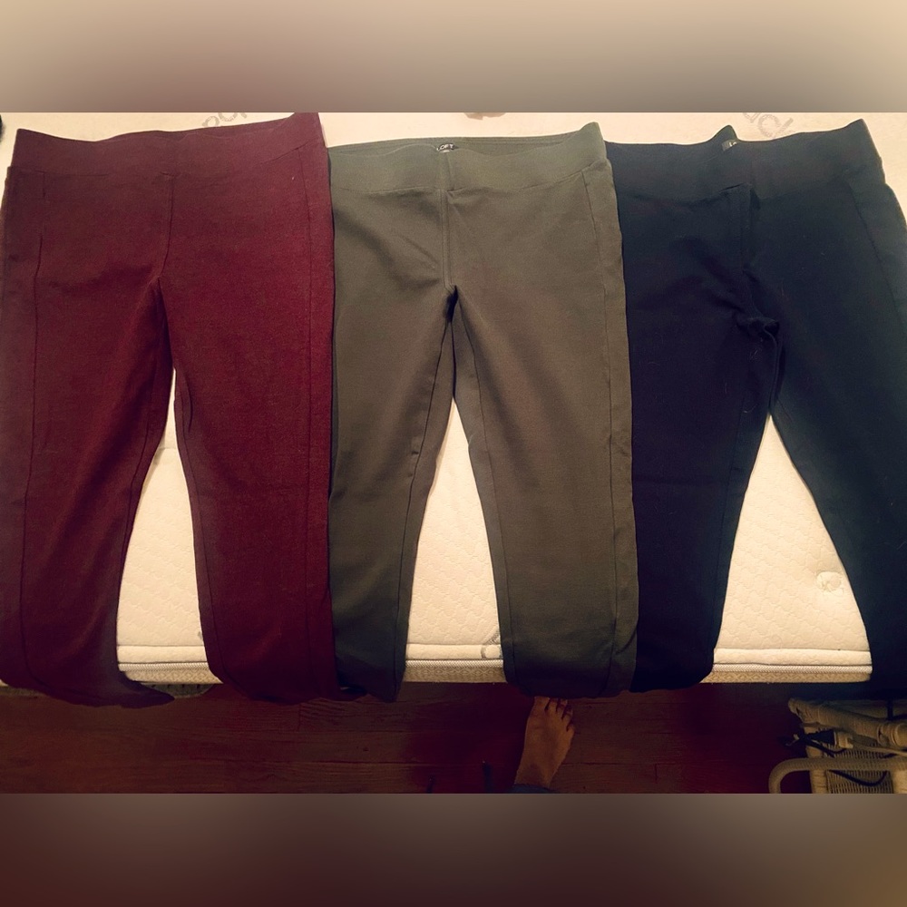 LOFT Ponte Seamed Leggings (3 Pair set)